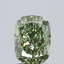 2.00 Ct. Fancy Vivid  Green Cushion Lab Grown Diamond