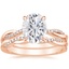 14K Rose Gold Petite Twisted Vine Diamond Bridal Set (1/4 ct. tw.)