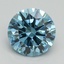 4.06 Ct. Fancy Vivid Blue Round Lab Grown Diamond