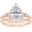 14K Rose Gold Miroir Diamond Ring with Luxe Ballad Diamond Ring (1/4 ct. tw.)