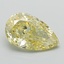 4.23 Ct. Fancy Vivid Yellow Pear Lab Grown Diamond