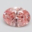2.30 Ct. Fancy Vivid Pink Oval Lab Grown Diamond