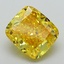 2.70 Ct. Fancy Vivid Yellow Cushion Lab Grown Diamond