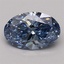 0.88 Ct. Fancy Vivid Blue Oval Lab Grown Diamond