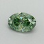 0.46 Ct. Fancy Vivid Green Oval Lab Grown Diamond