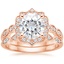 14KR Moissanite Cadenza Halo Diamond Bridal Set (1/4 ct. tw.), smalltop view