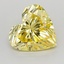0.64 Ct. Fancy Vivid Yellow Heart Lab Grown Diamond