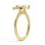 Half Halo Pear Diamond Ring, smallside view