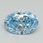 2.09 Ct. Fancy Vivid Blue Oval Lab Grown Diamond