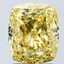 3.03 Ct. Fancy Vivid Yellow Cushion Lab Grown Diamond