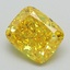 1.35 Ct. Fancy Vivid Yellow Cushion Lab Grown Diamond