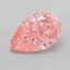 1.06 Ct. Fancy Vivid  Pink Pear Lab Grown Diamond