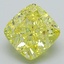 2.19 Ct. Fancy Intense Yellow Cushion Lab Grown Diamond