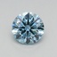 0.39 Ct. Fancy Vivid Blue Round Lab Grown Diamond