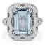Modern Reproduction Aquamarine Cocktail Ring