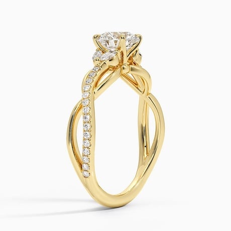 Nature Inspired Twisting Diamond Ring