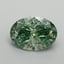 1.13 Ct. Fancy Vivid Pacific Green Oval Lab Grown Diamond