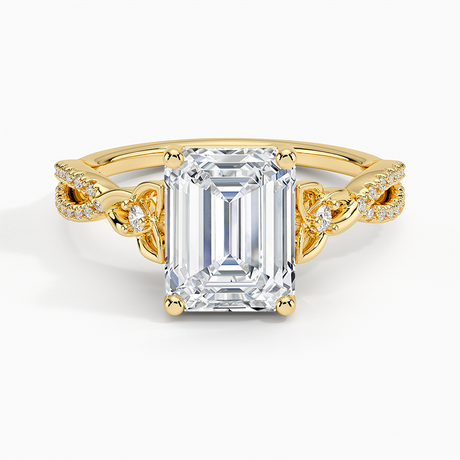 18K Yellow Gold Luxe Celtic Love Knot Diamond Ring