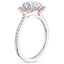 18K White Gold Mixed Metal Reina Diamond Ring, smallside view