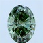 3.03 Ct. Fancy Vivid Green Oval Lab Grown Diamond