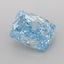 1.01 Ct. Fancy Vivid Blue Cushion Lab Grown Diamond