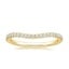 18K Yellow Gold Curved Ballad Diamond Ring (1/6 ct. tw.), smalltop view