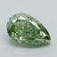 1.18 Ct. Fancy Vivid Green Pear Lab Grown Diamond