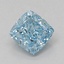 1.01 Ct. Fancy Vivid Blue Cushion Lab Grown Diamond