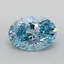 3.00 Ct. Fancy Vivid  Blue Oval Lab Grown Diamond
