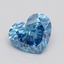1.09 Ct. Fancy Vivid Blue Heart Lab Grown Diamond