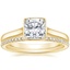 18K Yellow Gold Luna Ring with Whisper Eternity Diamond Ring (1/4 ct. tw.)