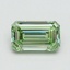 0.70 Ct. Fancy Vivid Pacific Green Emerald Lab Grown Diamond