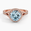 14K Rose Gold Fortuna Halo Diamond Ring (1/2 ct. tw.), smalltop view