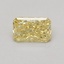 0.65 Ct. Fancy Vivid Yellow Radiant Lab Grown Diamond