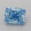 1.10 Ct. Fancy Vivid Blue Cushion Lab Grown Diamond
