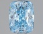 1.11 Ct. Fancy Vivid Blue Cushion Lab Grown Diamond
