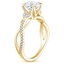 18K Yellow Gold Garland Diamond Ring, smallside view