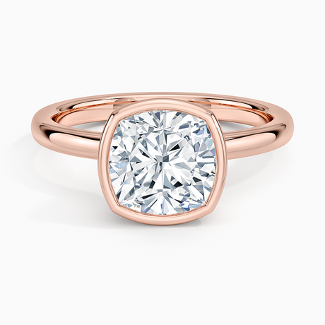 14K Rose Gold Sylvie Perfect Fit Bezel Solitaire Ring