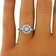 The Haven Ring, smalltop view on a hand