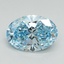 2.21 Ct. Fancy Vivid Blue Oval Lab Grown Diamond