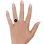 The Cacao Ring, smallzoomed in top view on a hand