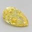 0.74 Ct. Fancy Vivid Yellow Pear Lab Grown Diamond