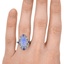 The Wynell Ring, smallzoomed in top view on a hand