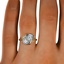 The Drury Ring, smallzoomed in top view on a hand