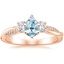 14K Rose Gold Petite Twisted Vine Three Stone Diamond Ring (2/5 ct. tw.), smalltop view