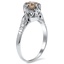 The Varsha Ring, smalltop view on a hand