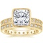 18K Yellow Gold Sinclair Art Deco Diamond Ring (1/6 ct. tw.) with Bellevue Art Deco Diamond Ring