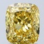 2.05 Ct. Fancy Vivid Yellow Cushion Lab Grown Diamond