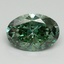 3.07 Ct. Fancy Vivid Pacific Green Oval Lab Grown Diamond
