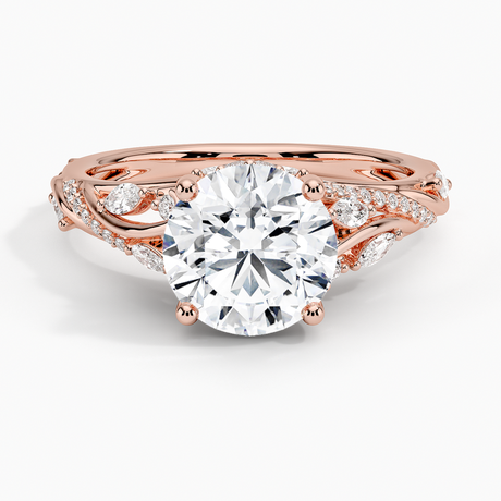 14K Rose Gold Begonia Vine Diamond Ring (1/2 ct. tw.)